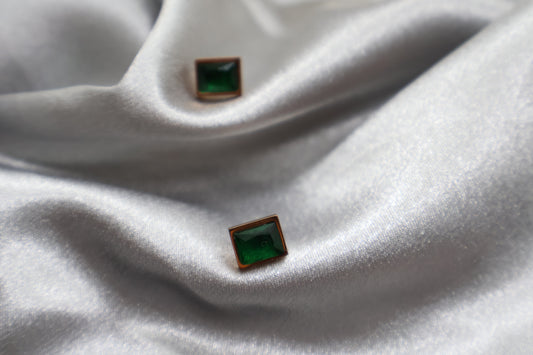 KOREAN GREEN STUDS - SIVA BY ANIKA