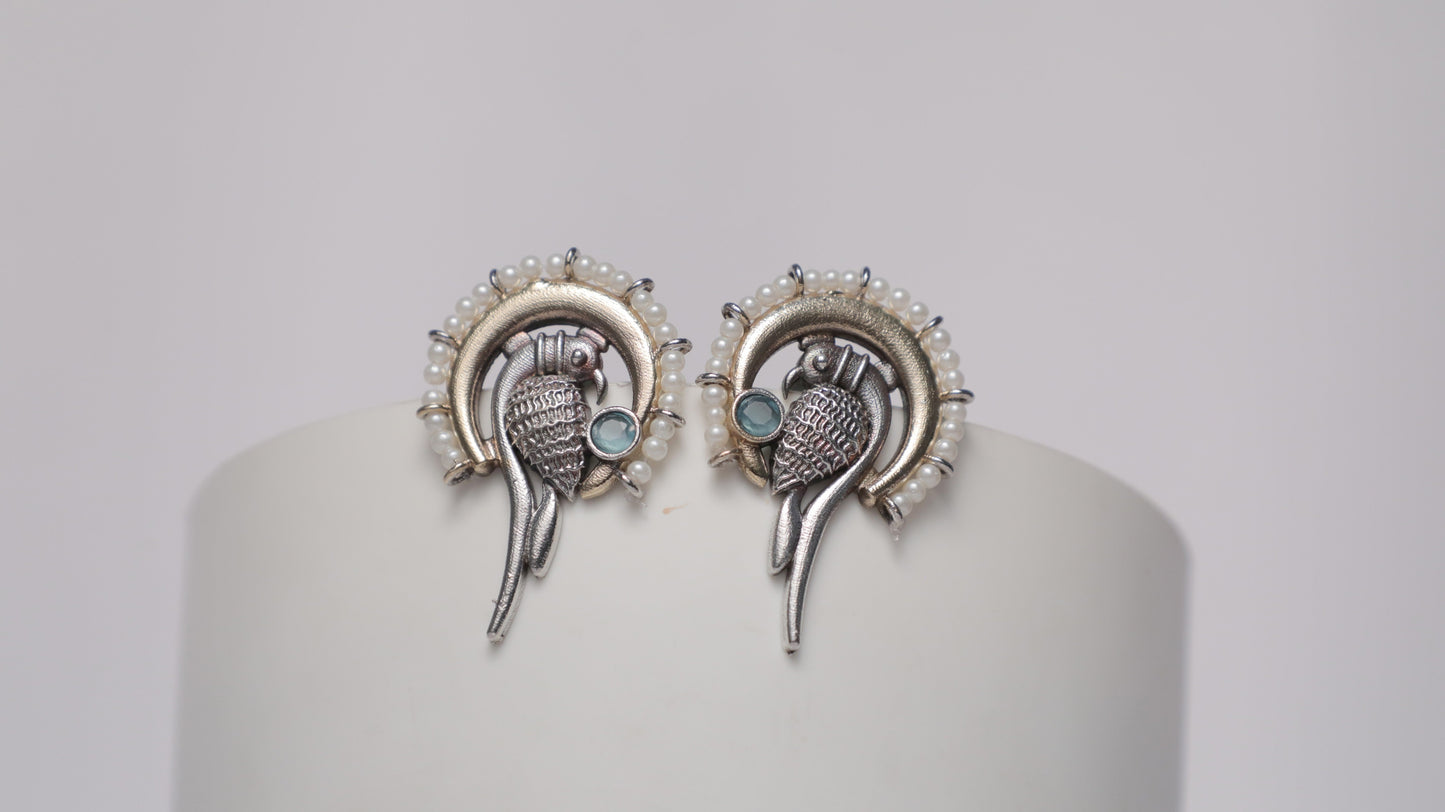 Parrot Casual Earrings SIVA by Anika