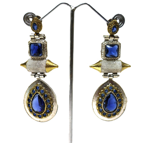 ROYAL BLUE DROP EARRINGS SIVA by Anika
