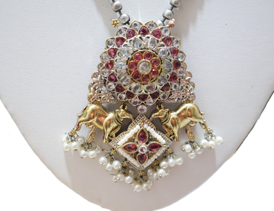 Kundan pink white Jewellery Set SIVA by Anika