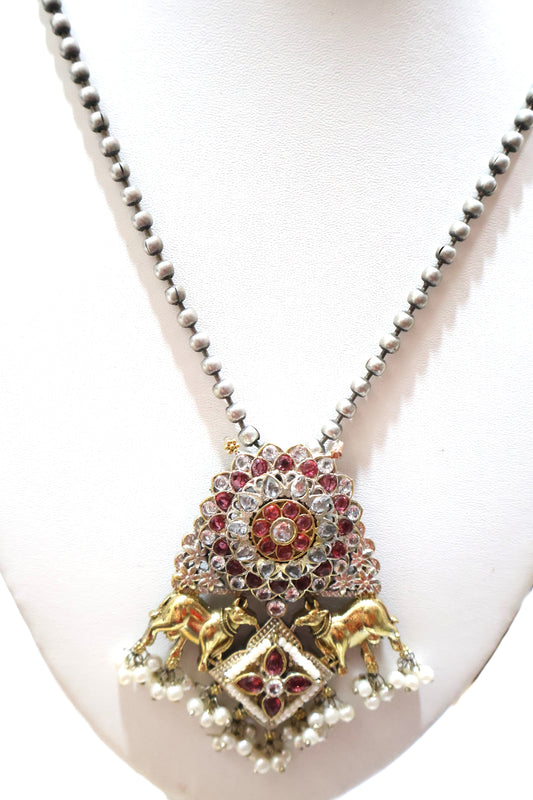 Kundan pink white Jewellery Set SIVA by Anika