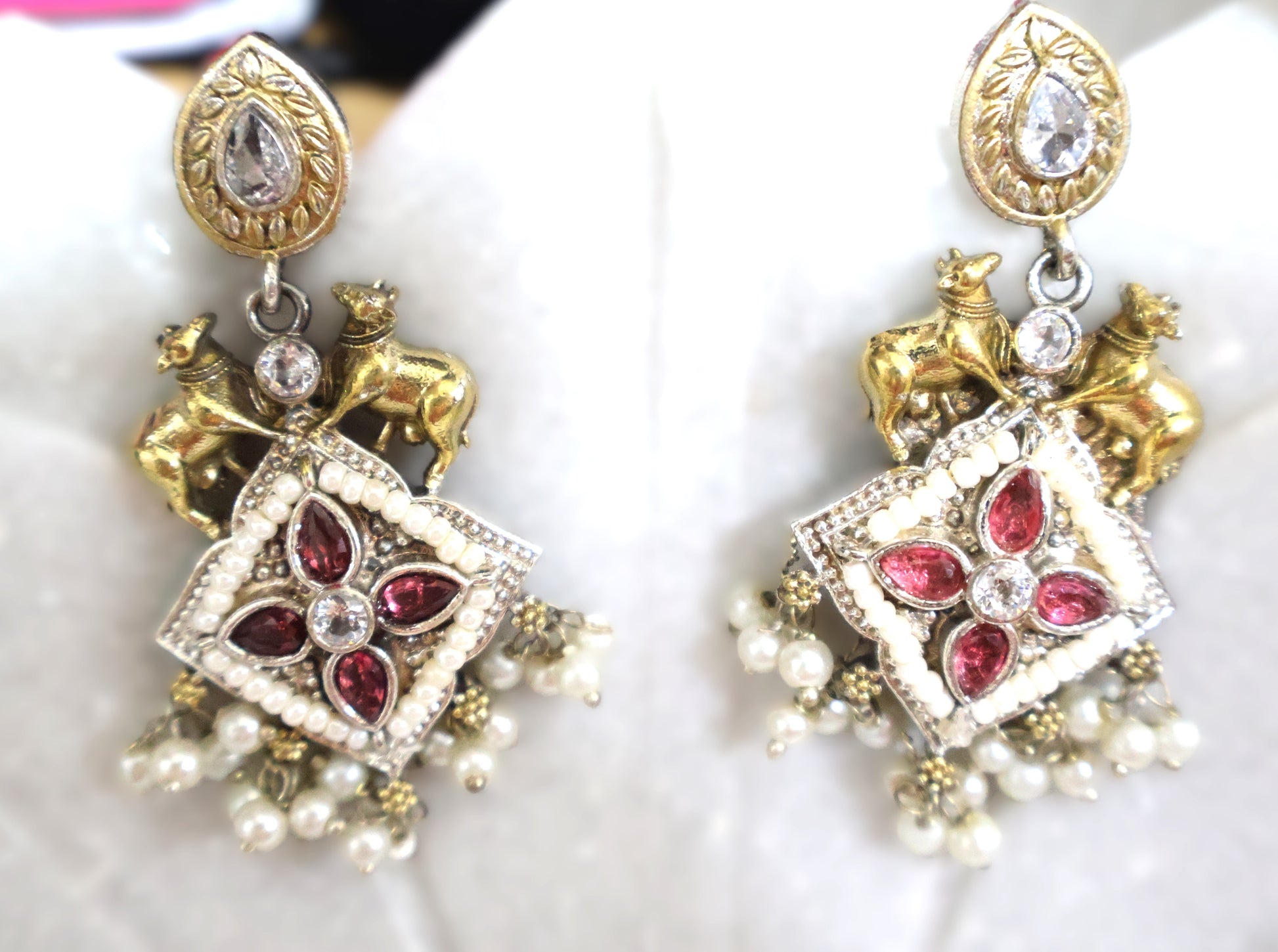 Kundan pink white Jewellery Set SIVA by Anika