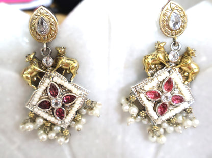 Kundan pink white Jewellery Set SIVA by Anika