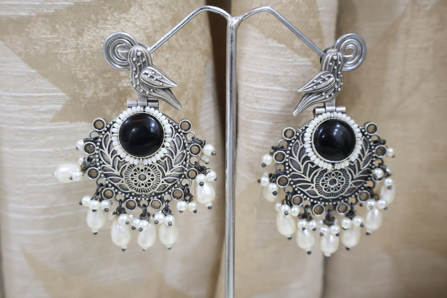 Fancy Black Earrings SIVA by Anika