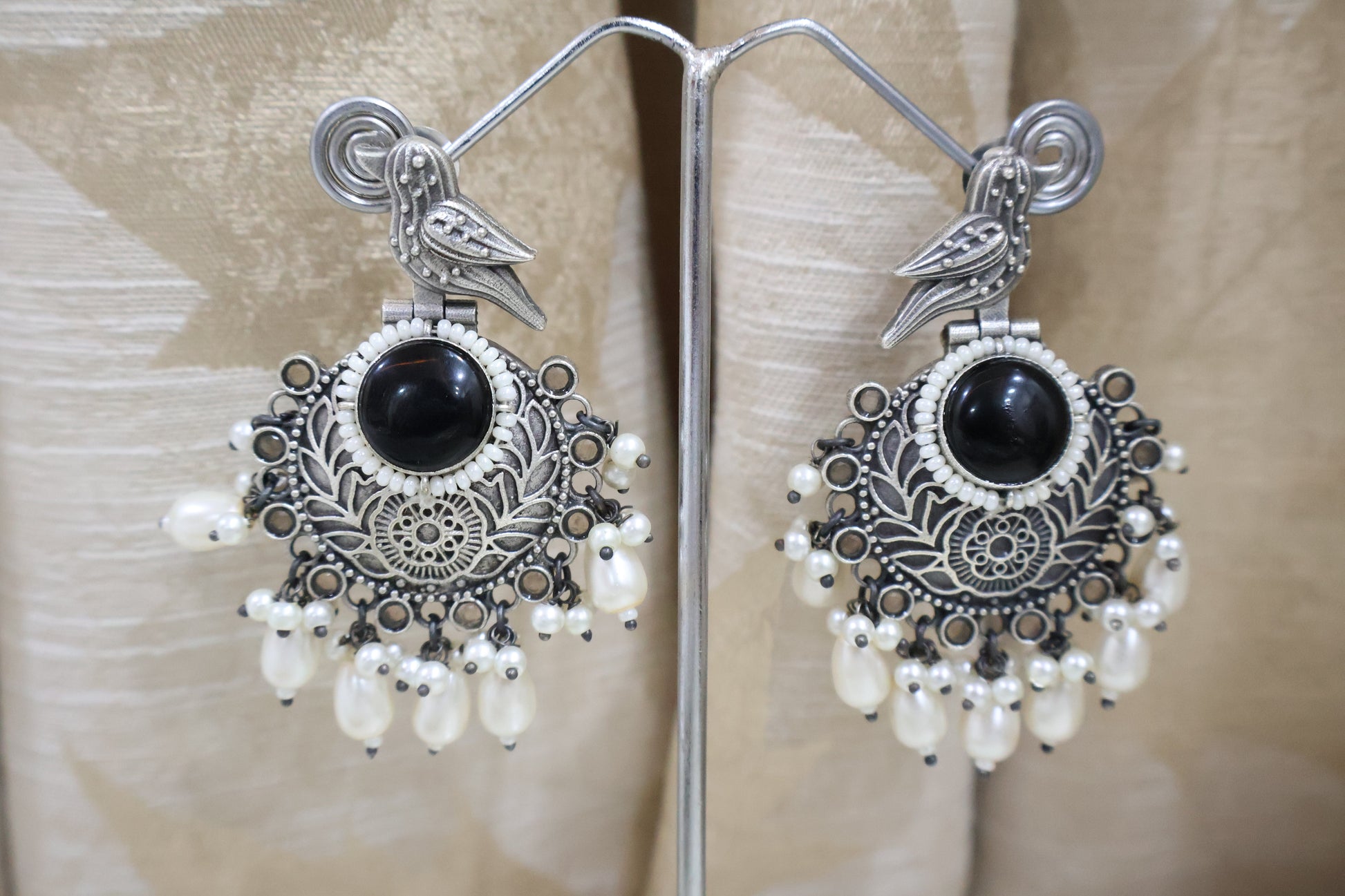 Fancy Black Earrings SIVA by Anika