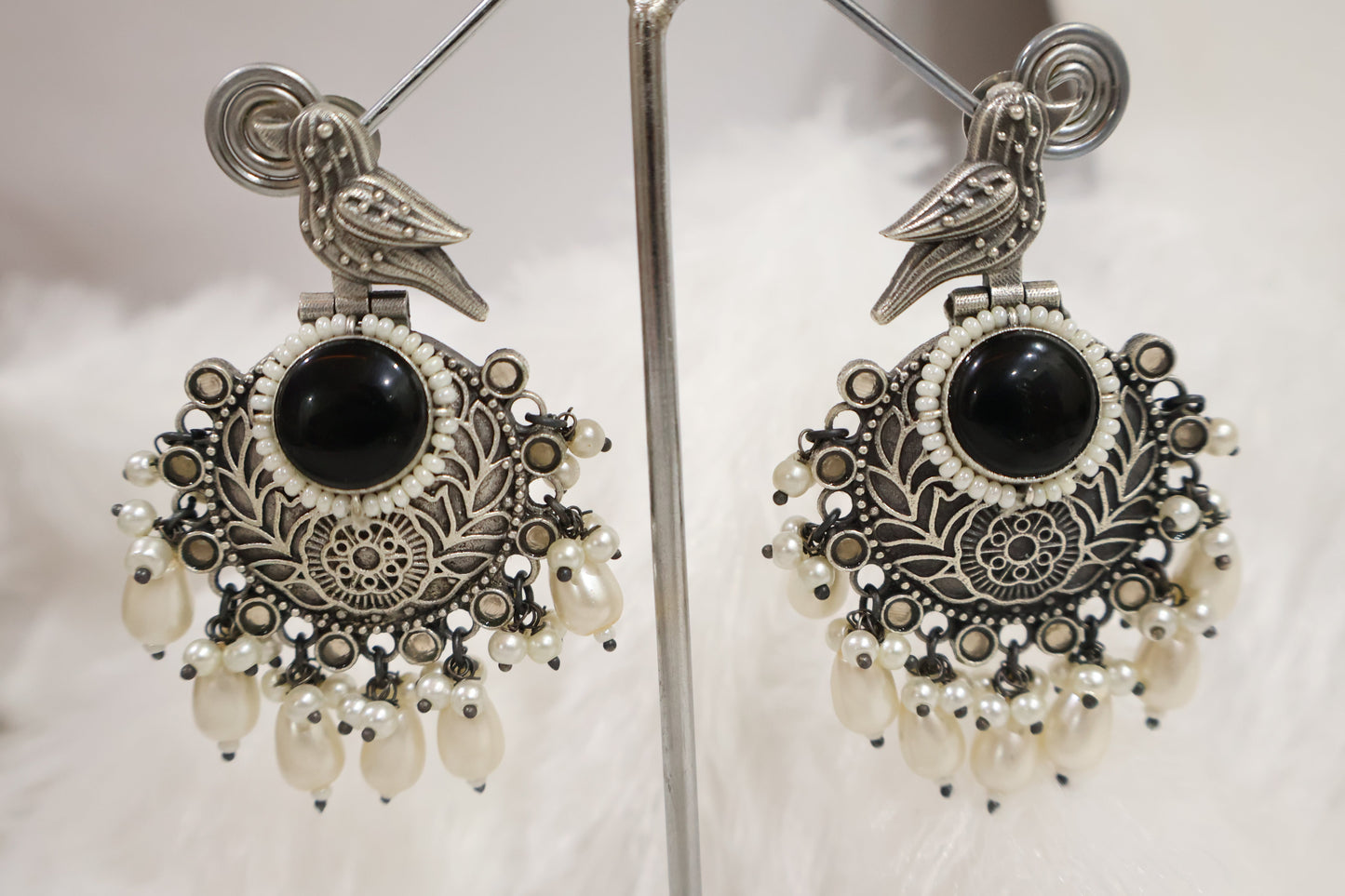 Fancy Black Earrings SIVA by Anika