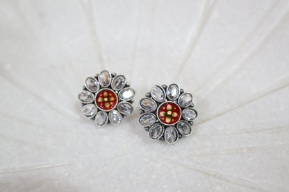 Red Flower Earrings SIVA by Anika