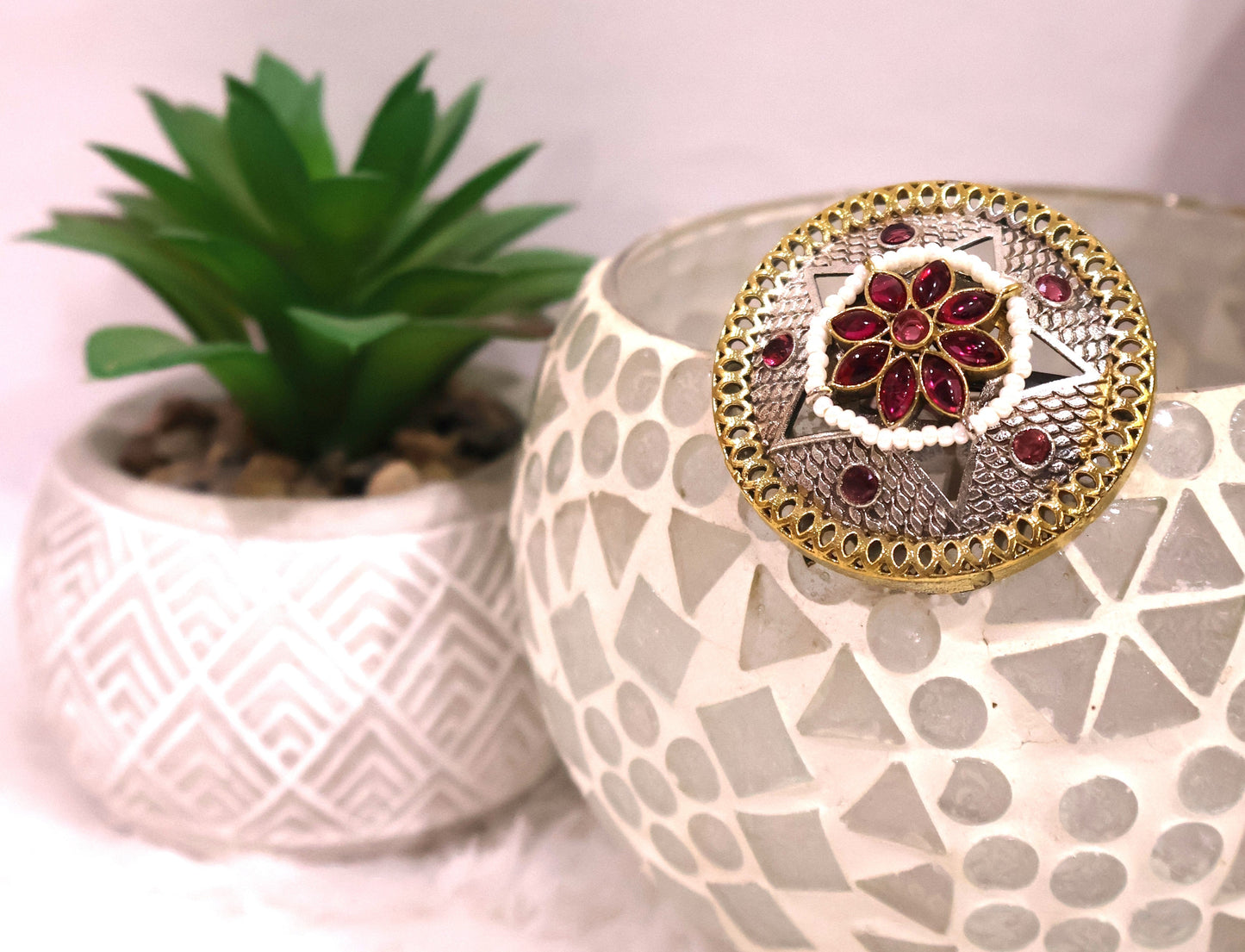 Allure Pink Rings SIVA by Anika