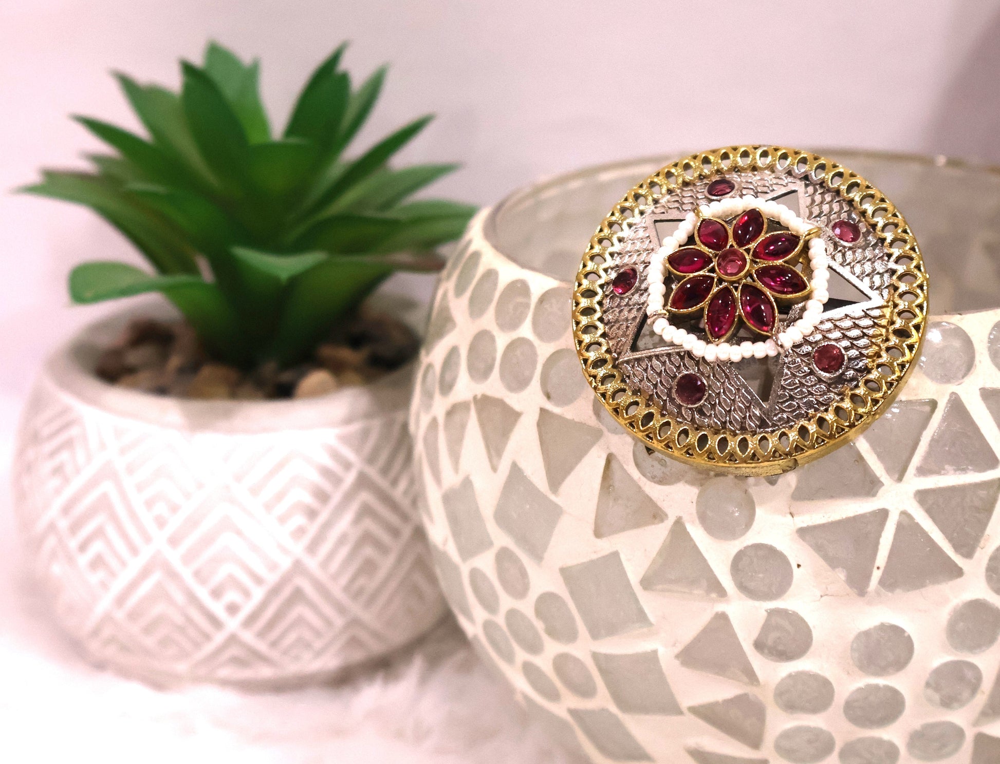 Allure Pink Rings SIVA by Anika