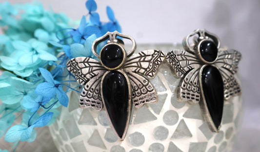 Butterfly Black Earrings SIVA by Anika