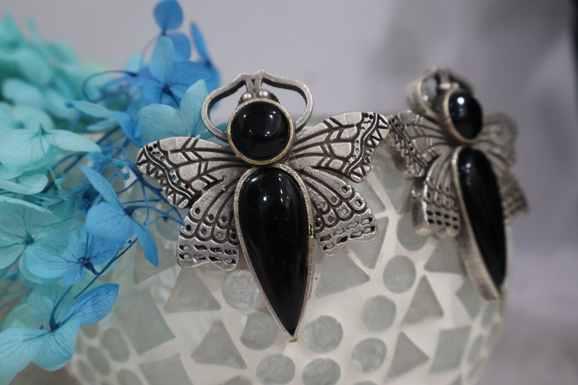 Butterfly Black Earrings SIVA by Anika