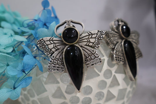 Butterfly Black Earrings SIVA by Anika