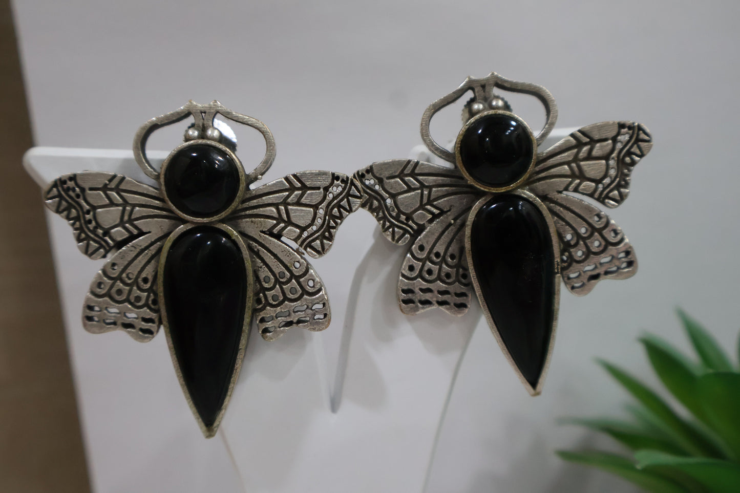 Butterfly Black Earrings SIVA by Anika