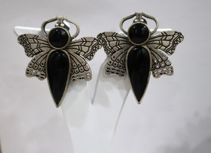 Butterfly Black Earrings SIVA by Anika