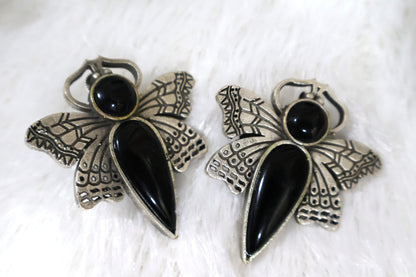 Butterfly Black Earrings SIVA by Anika