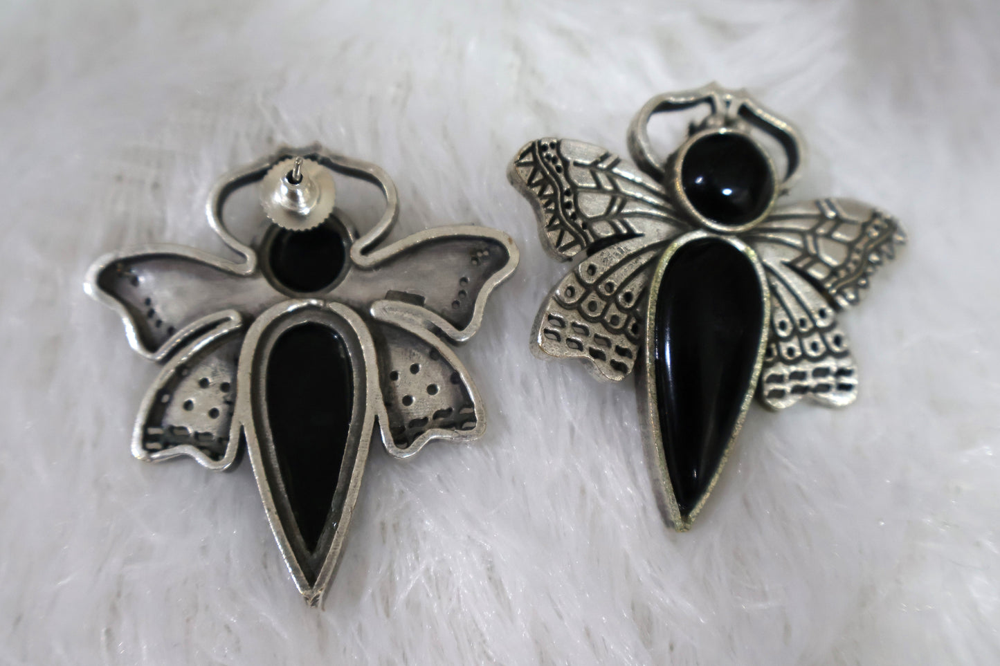 Butterfly Black Earrings SIVA by Anika