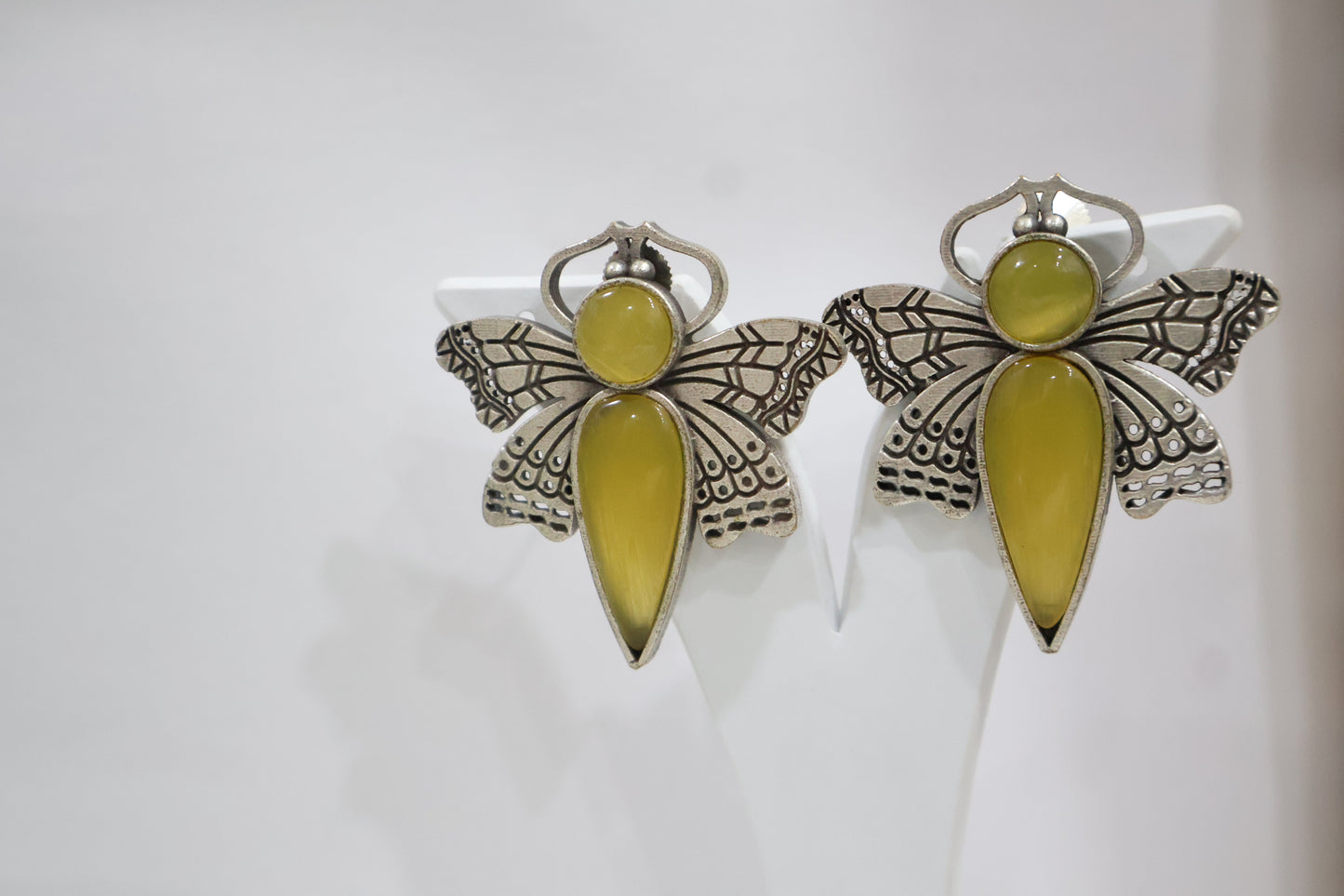 Yellow Butterfly Big Earrings SIVA by Anika