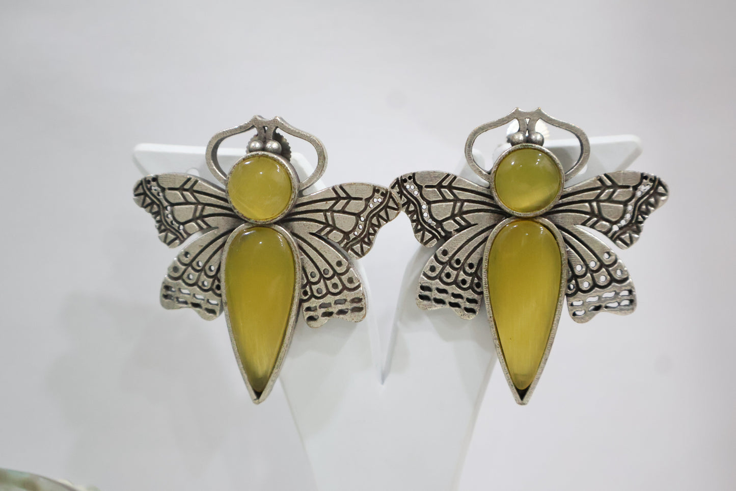 Yellow Butterfly Big Earrings SIVA by Anika