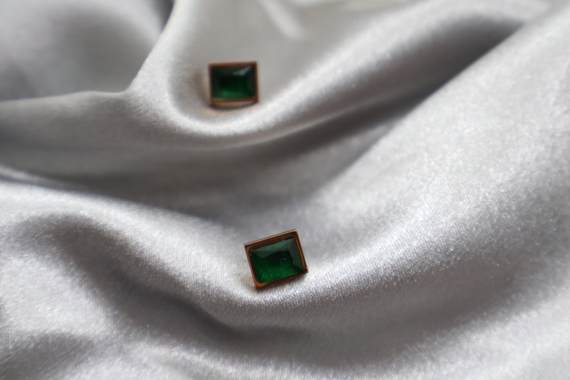 KOREAN GREEN STUDS - SIVA BY ANIKA