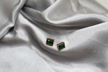 KOREAN GREEN STUDS - SIVA BY ANIKA