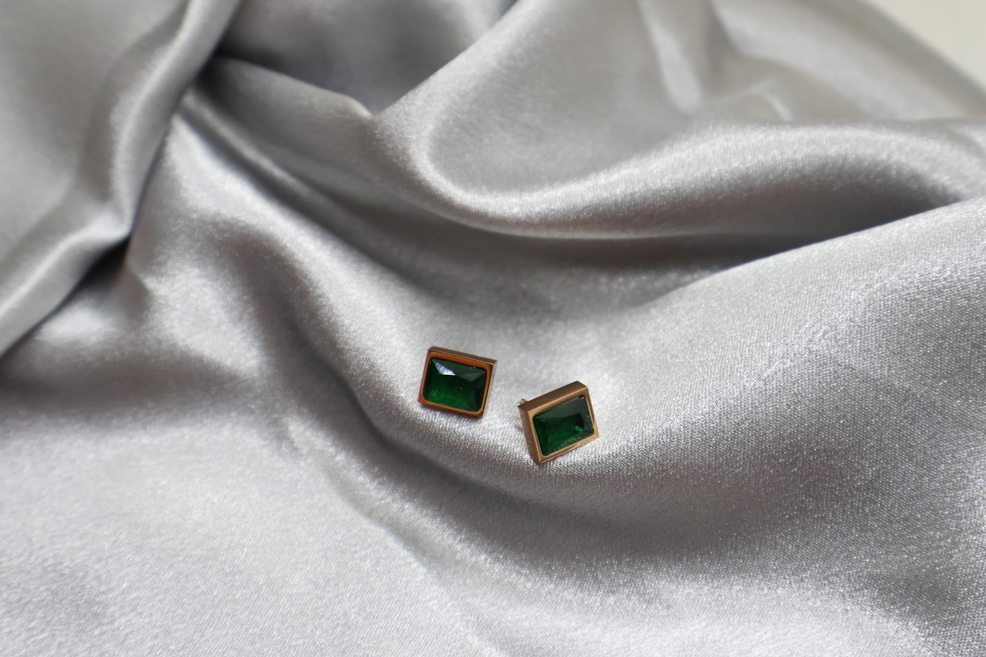 KOREAN GREEN STUDS - SIVA BY ANIKA