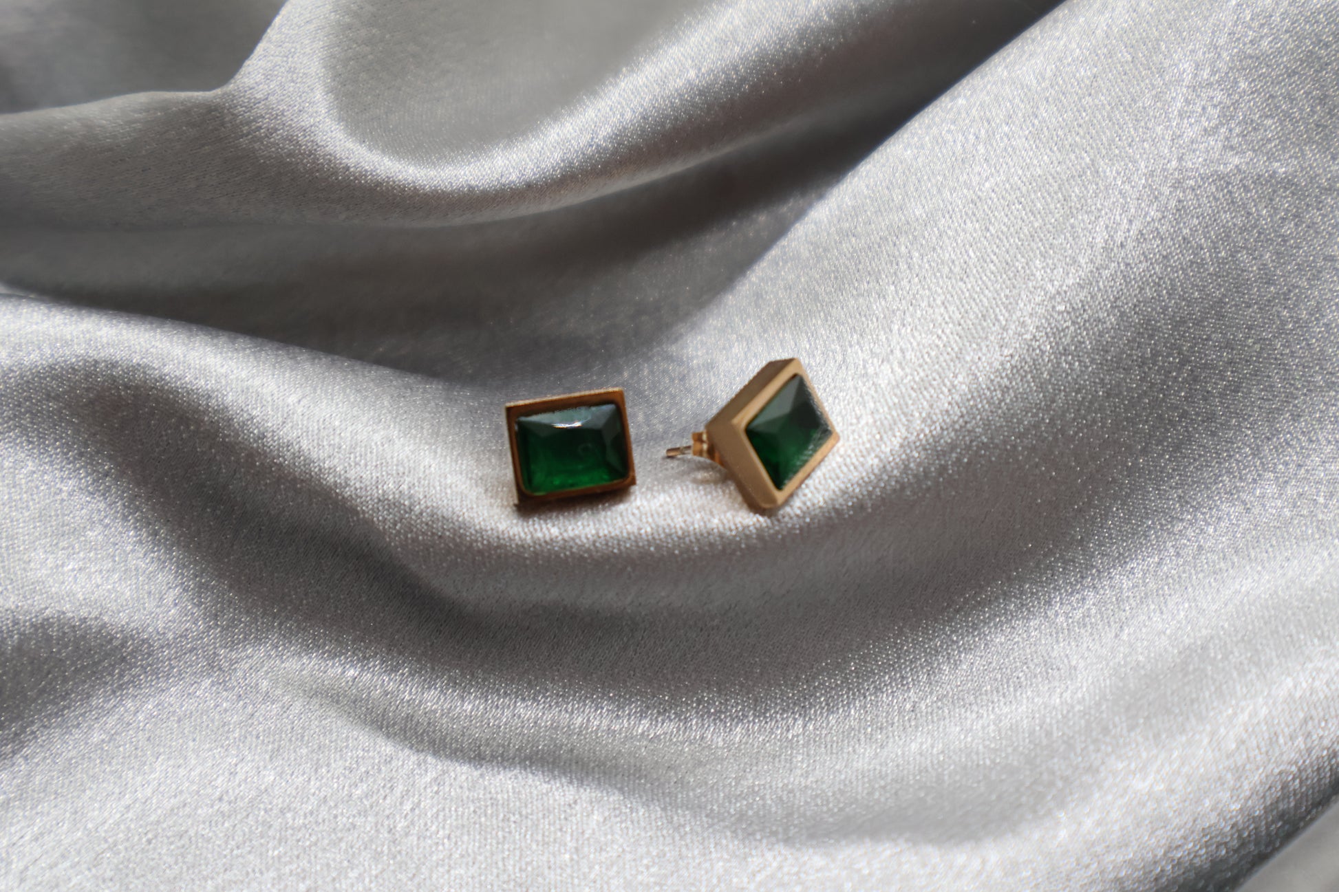 KOREAN GREEN STUDS - SIVA BY ANIKA