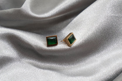 KOREAN GREEN STUDS - SIVA BY ANIKA