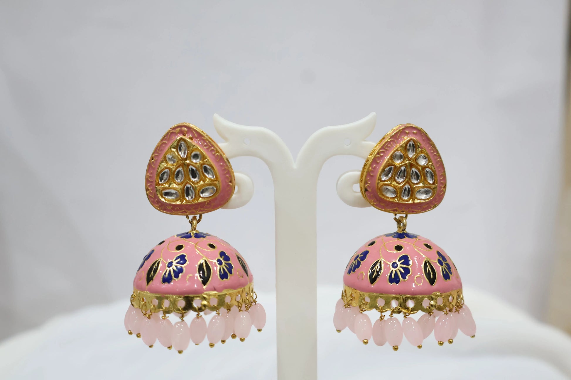 Baby Pink Jhumkas SIVA by Anika