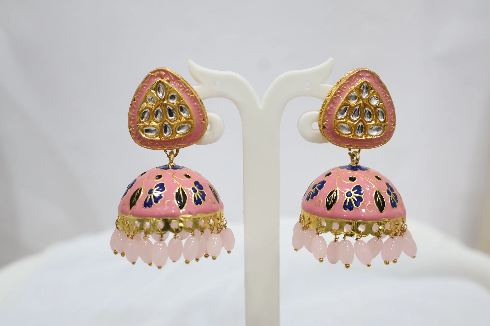 Baby Pink Jhumkas SIVA by Anika