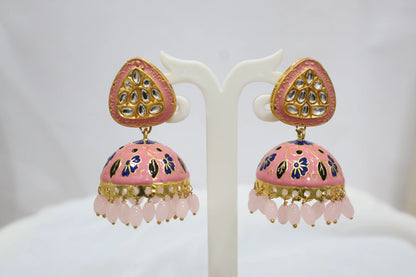 Baby Pink Jhumkas SIVA by Anika