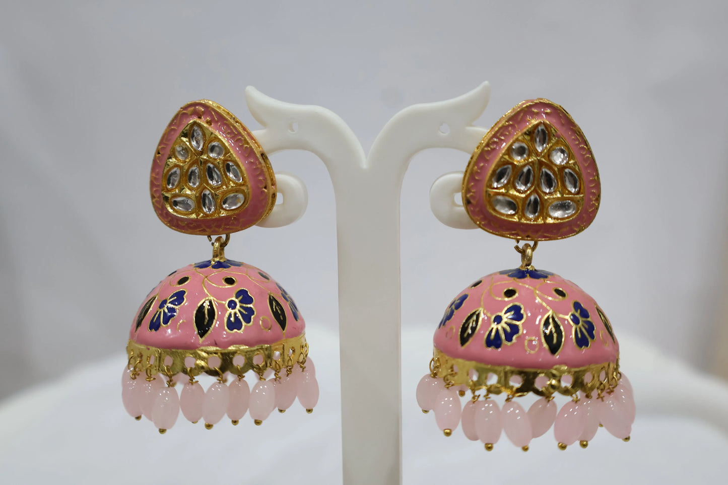 Baby Pink Jhumkas SIVA by Anika