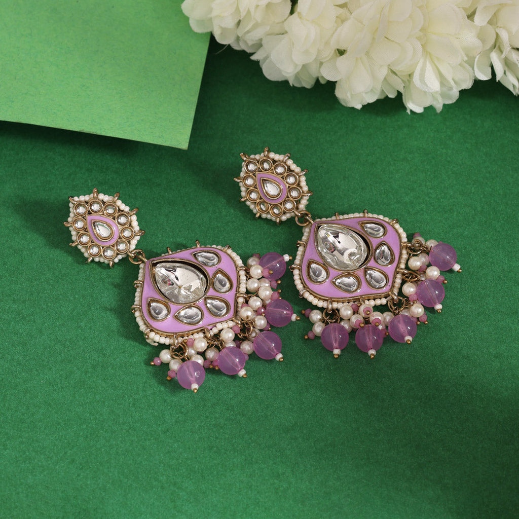 Purple Jaipuri Earrings SIVA by Anika
