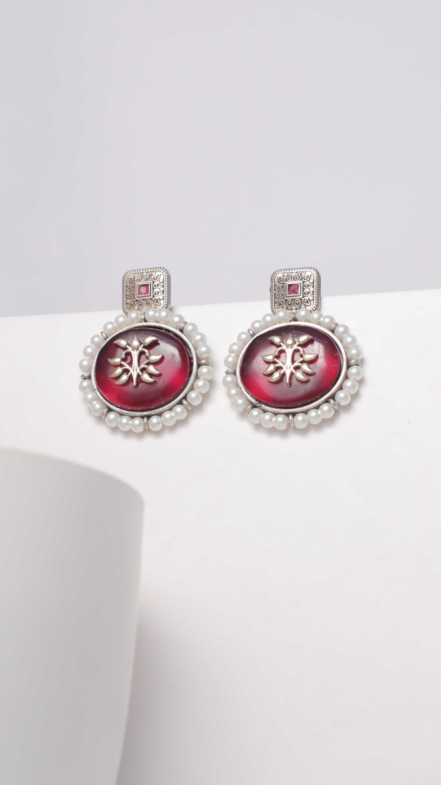 Magical Maroon Earrings SIVA by Anika