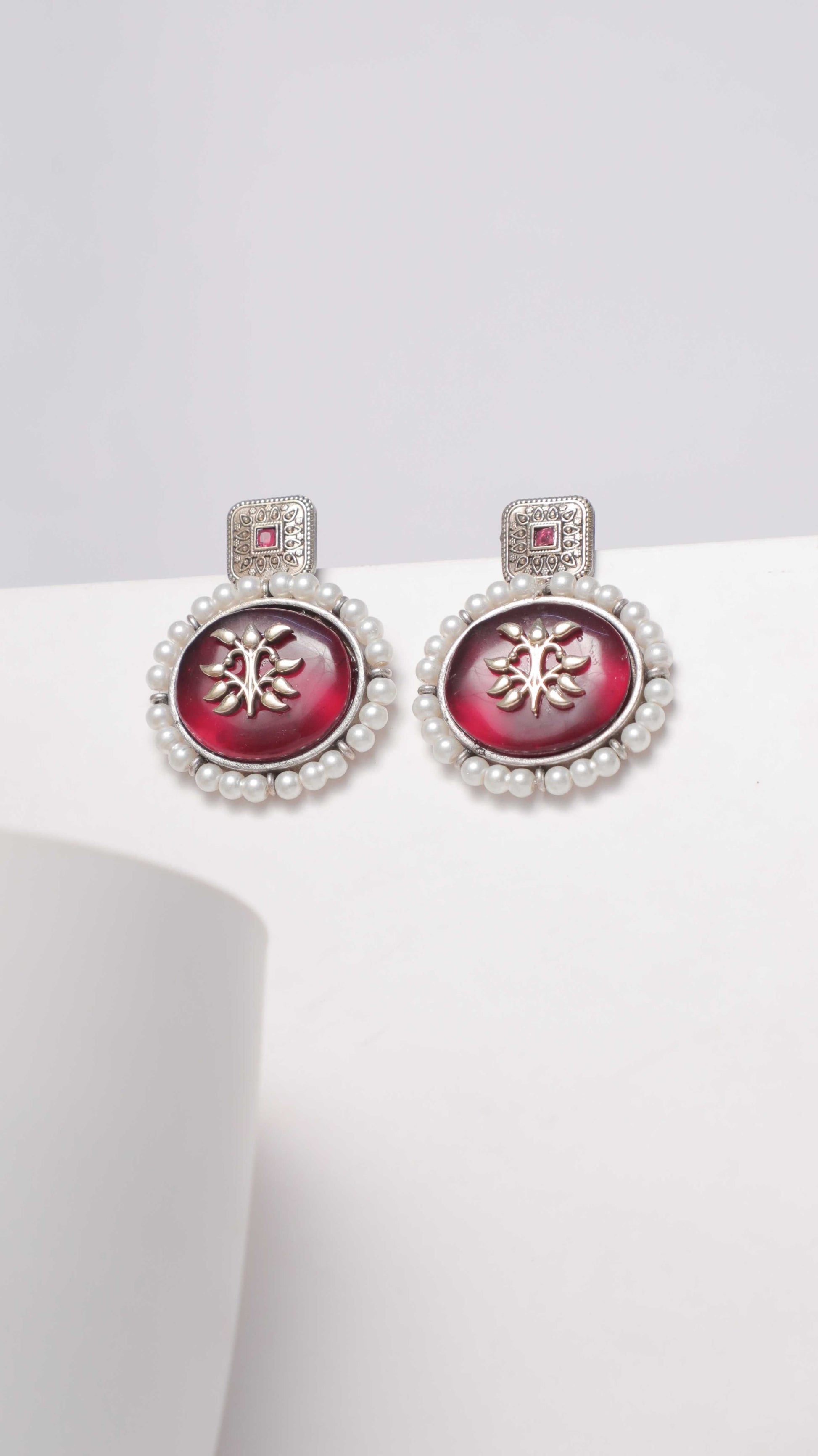 Magical Maroon Earrings SIVA by Anika
