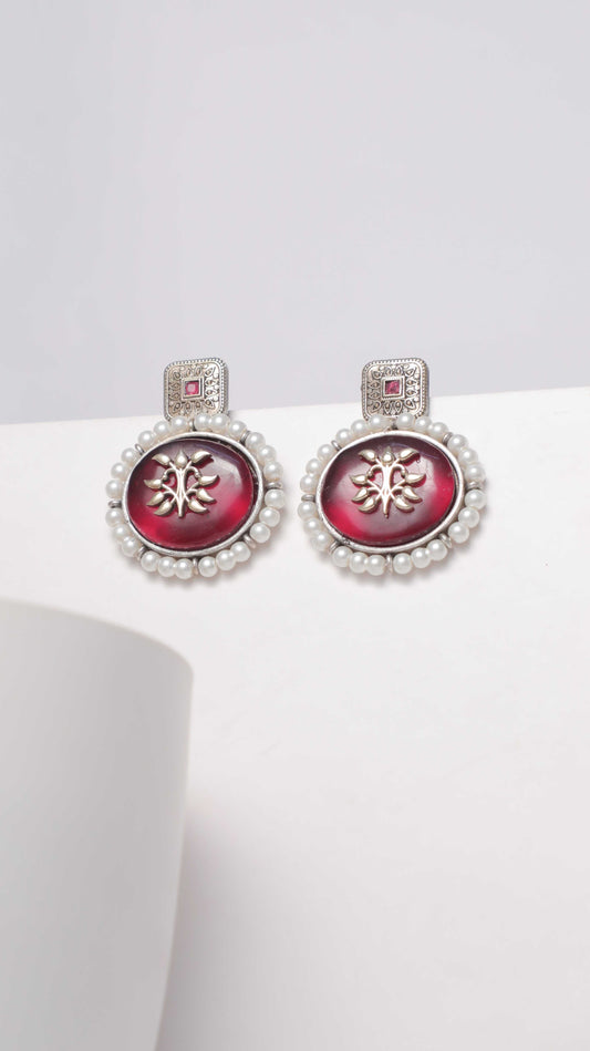 Magical Maroon Earrings SIVA by Anika
