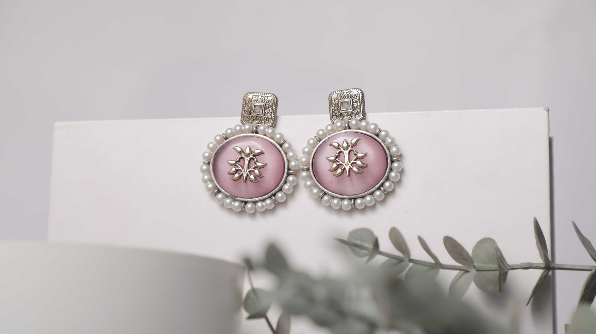 Antique Pink Earings SIVA by Anika