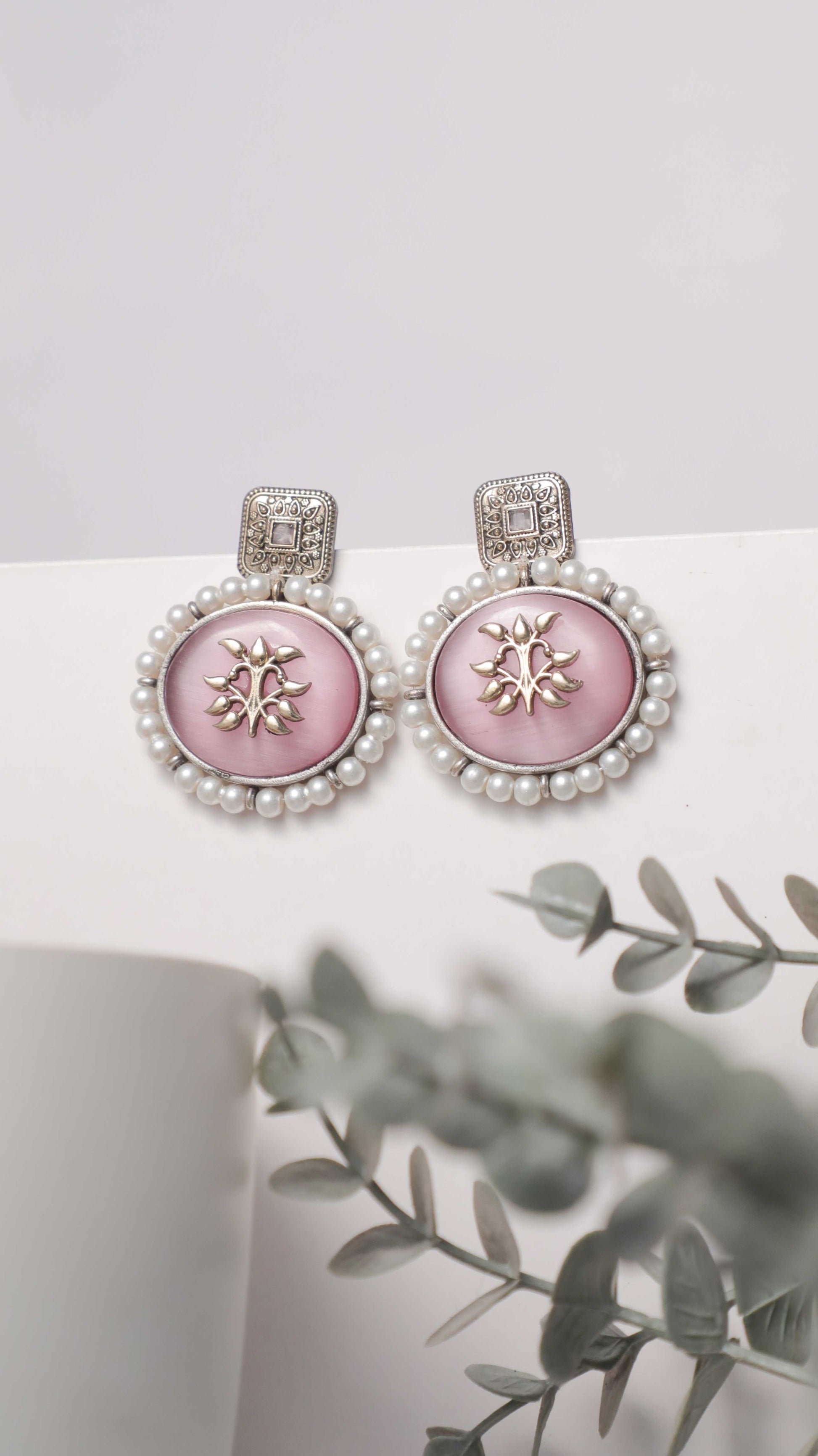 Antique Pink Earings SIVA by Anika