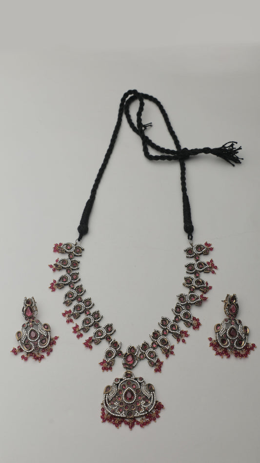 Lavish Magenta Necklace  Set SIVA by Anika