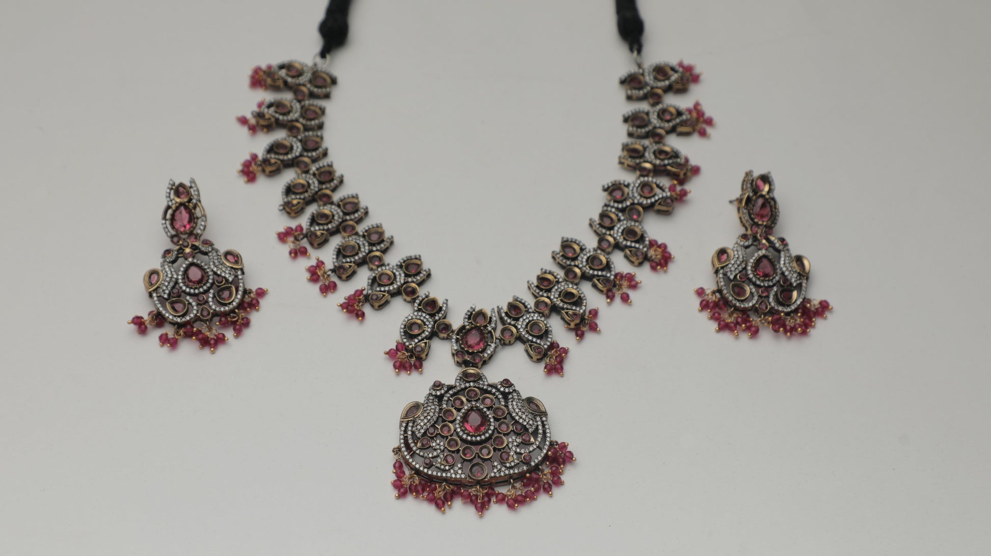 Lavish Magenta Necklace  Set SIVA by Anika