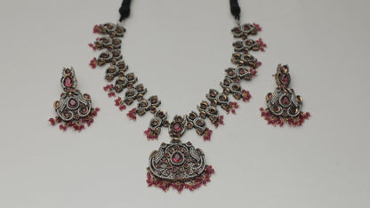 Lavish Magenta Necklace  Set SIVA by Anika