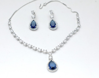 Blue AD Beautiful Jewellery set SIVA by Anika