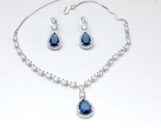 Blue AD Beautiful Jewellery set SIVA by Anika