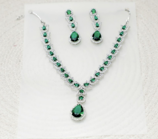 Elite Green Jewellery Set SIVA by Anika