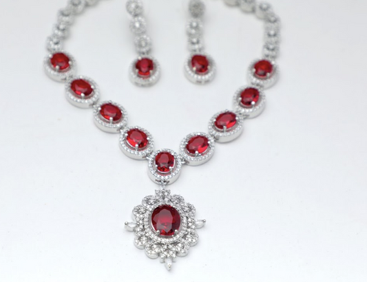 Fiery Red Jewellery Set SIVA by Anika